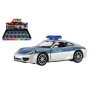 Auto Welly policie Porsche 911(991) Carrera S kov/plast 12cm volný chod 12ks v boxu