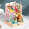 RoboTime 3D dřevěná skládačka Miniatura domečku Kuchyně plná chutí