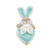 Doudou Dárková sada - Hračka tyrkysový kamarád králíček 24 cm