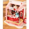 RoboTime 3D dřevěná skládačka Miniatura domečku Mléčný bar Strawberry