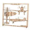 Ugears 2,5D dřevěné mechanické puzzle Stíhací letadlo