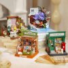 RoboTime 3D dřevěná skládačka Miniatura domečku Knihkupectví