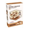 RoboTime 3D dřevěná skládačka Miniatura domečku Útulná jídelna