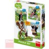 DINO Baby puzzle Krtek na louce (Krteček) 18x18cm 3v1 skládačka 12 dílků