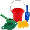 LORI 216 Pískový set kyblík se sítkem se 2 nástroji a formičkou na písek