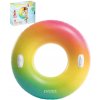 INTEX Kruh plavací duhový s úchyty 122cm nafukovací dětské kolo do vody 58202