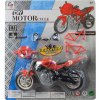 Motorka závodní k sestavení 18cm 3 barvy na kartě plast