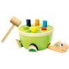 BINO DŘEVO Baby zatloukačka želva set 6 kolíků s kladívkem