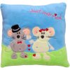 PLYŠ Polštářek myšky Love 25x25cm Just Married 2 barvy *PLYŠOVÉ HRAČKY*