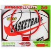 Koš basketbalový trikolora set s míčem a pumpičkou na košíkovou