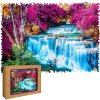 PUZZLER DŘEVO Barevný vodopád 30x21cm dekorativní skládačka 250 dílků