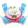 Nábytek herní set stůl jídelní a židle s nádobím a potravinami různé druhy plast