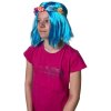 KARNEVAL paruka dětská Lollipopz Anet modrá umělé vlasy