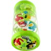 Válec baby nafukovací transparentní 43x20cm edukační set se 3 míčky pro miminko