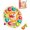 HAPE DŘEVO Puzzle vkládací hodiny 13 dílků 25cm *DŘEVĚNÉ HRAČKY*