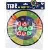 Terč závěsný na suchý zip 27cm set s 8 soft míčky oboustranný v sáčku