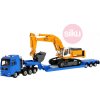 SIKU Tahač s nákladem MAN TG-A set s bagrem Liebherr 974 model 1:87 kov