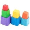 Kubus baby pyramida hranatá barevná věžička skládací 7 dílků plast