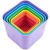 Kubus baby pyramida hranatá barevná věžička skládací 7 dílků plast