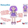 Panenka Nanynka textilní fialová látková mluví zpívá na baterie hadrová Zvuk CZ PLYŠ
