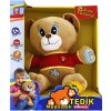 PLYŠ Medvěd Tedík 30cm CZ česky mluvící naučný na baterie říkanky Zvuk
