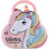 Pokladnička plechová kabelka jednorožec kovová kasička 3 barvy