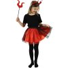 KARNEVAL Šaty Čertice tutu sukýnka s doplňky 3-7 let (104-146cm) *KOSTÝM*