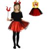 KARNEVAL Šaty Čertice tutu sukýnka s doplňky 3-7 let (104-146cm) *KOSTÝM*