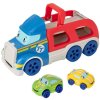 Teamsterz Auto Tiny transportér set se 2 soft baby autíčky s očima plast