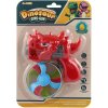 Vrtulky barevné vystřelovací set 3ks s vystřelovačem dinosaurus 4 barvy
