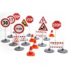 LENA Značky dopravní 16cm set s doplňky 17ks v krabici plast 04440