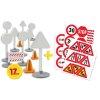 LENA Značky dopravní 16cm set s doplňky 17ks v krabici plast 04440