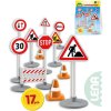 LENA Značky dopravní 16cm set s doplňky 17ks v krabici plast 04440