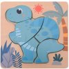 JOUECO DŘEVO Puzzle baby vkládací Dino na desce velké dílky 3 druhy