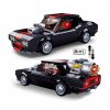 SLUBAN Model Bricks Pouliční závodní auto 328 dílků + 1 figurka 2v1 STAVEBNICE