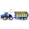 SIKU Traktor modrý New Holland set s přívěsem Joskin 1:50 model kov 1947