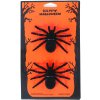 Pavouk černý Halloween dekorace zvířátko set 2ks guma
