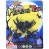 Zvířátko dekorace halloween pavouk černý 3cm set 4ks na kartě plast