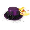 KARNEVAL Klobouk mini fialový s pavouky *KARNEVALOVÝ DOPLNĚK*