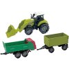 Traktor s nakladačem set se 2 vlečkami na baterie Světlo Zvuk