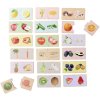 EICHHORN DŘEVO Montessori puzzle baby ovoce a zelenina dvojice