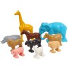 Zvířátka plastové figurky safari + farma set 10ks v sáčku