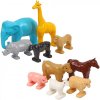 Zvířátka plastové figurky safari + farma set 10ks v sáčku