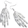 KARNEVAL Náušnice kostnaté ruce čarodějnice *KARNEVALOVÝ DOPLNĚK*