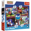TREFL PUZZLE 4v1 Ježek Sonic Dobrodružná jízda 29x21cm 207 dílků skládačka