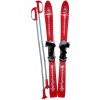 KUBISPORT Lyže dětské sjezdové 90cm Červené s vázáním napevno a holemi