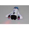 Raketoplán s astronautem plast 20cm na baterie se světlem, zvukem v krabici 18,5x25cm