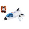 Raketoplán s astronautem plast 20cm na baterie se světlem, zvukem v krabici 18,5x25cm