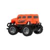 Auto RC mini truck plast 12cm 27MHz na baterie se světlem oranžové v krabici 18x11,5x10cm
