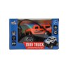 Auto RC mini truck plast 12cm 27MHz na baterie se světlem oranžové v krabici 18x11,5x10cm